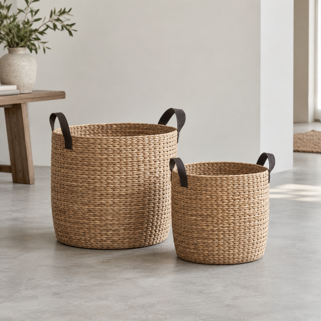 Woven storage duo — illustrative sample
